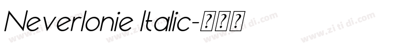 Neverlonie Italic字体转换